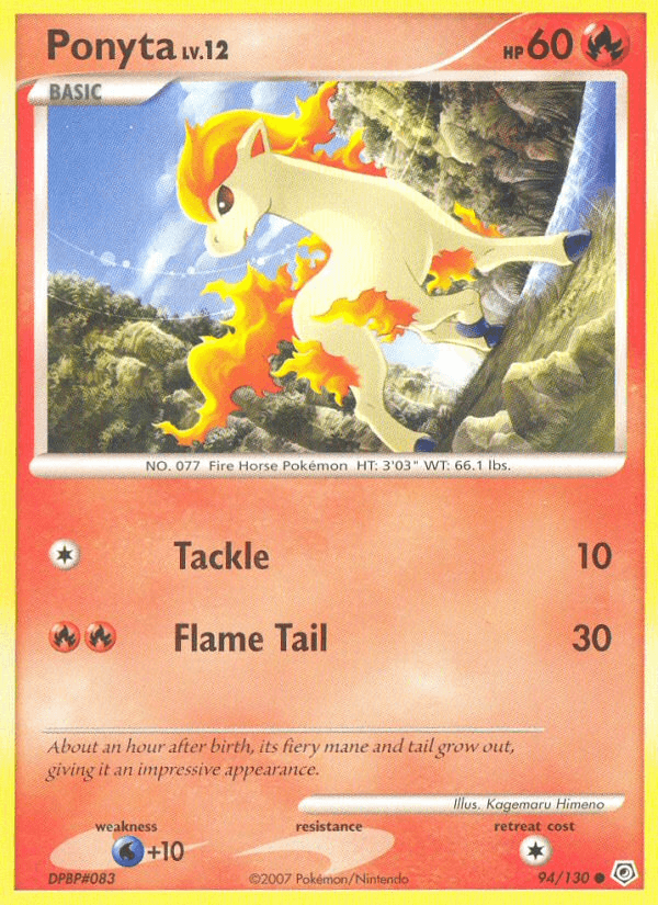 Ponyta Diamond & Pearl card