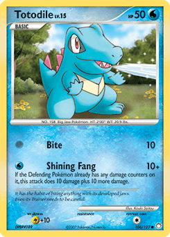 Totodile Mysterious Treasures card