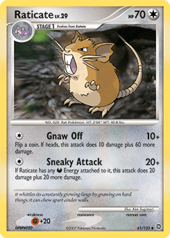 Raticate Secret Wonders card