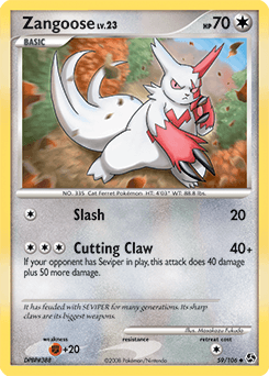 Zangoose Great Encounters card