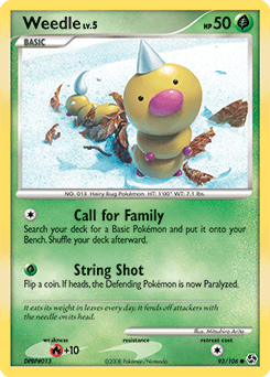 Weedle Great Encounters card