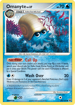 Omanyte Majestic Dawn card