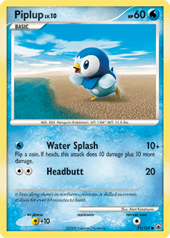 Piplup Majestic Dawn card