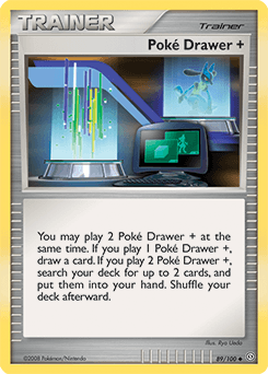 Poké Drawer + Stormfront card