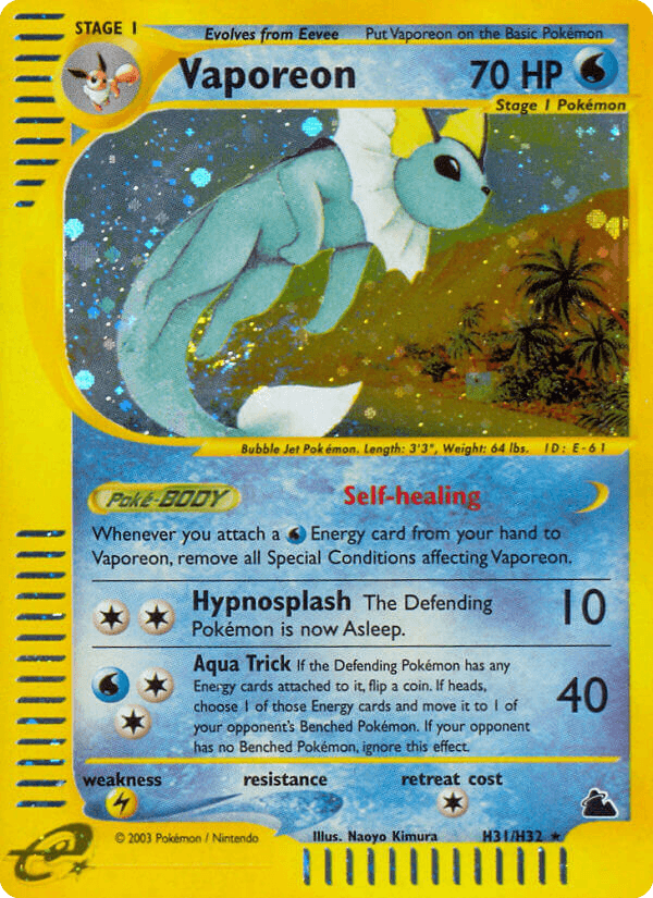 Vaporeon Skyridge card