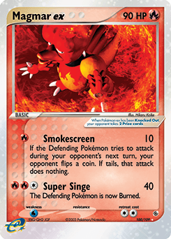 Magmar ex Ruby & Sapphire card