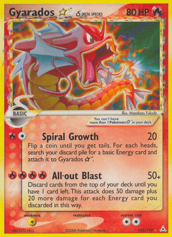 Gyarados ★ δ Holon Phantoms card