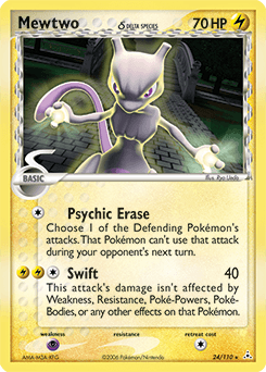 Mewtwo δ Holon Phantoms card