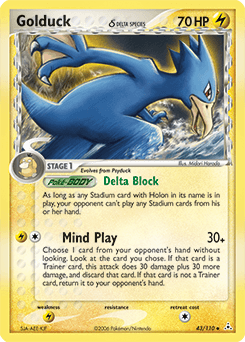 Golduck δ Holon Phantoms card