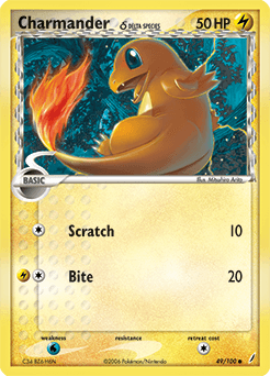 Charmander δ Crystal Guardians card