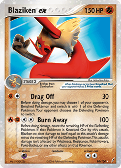 Blaziken ex Crystal Guardians card