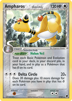 Ampharos δ Dragon Frontiers card
