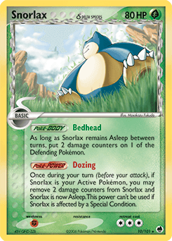 Snorlax δ Dragon Frontiers card