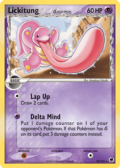 Lickitung δ Dragon Frontiers card