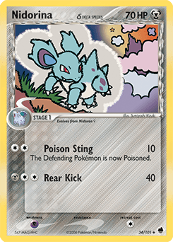 Nidorina δ Dragon Frontiers card