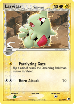 Larvitar δ Dragon Frontiers card