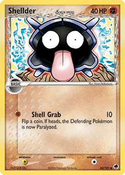 Shellder δ Dragon Frontiers card