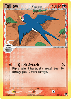 Taillow δ Dragon Frontiers card