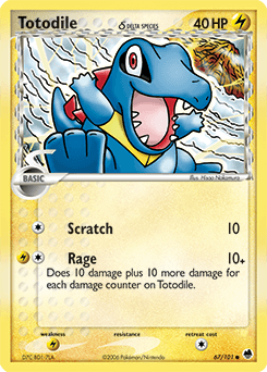 Totodile δ Dragon Frontiers card