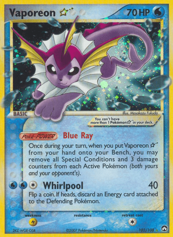 Vaporeon ★ Power Keepers card