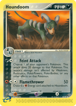 Houndoom Dragon card
