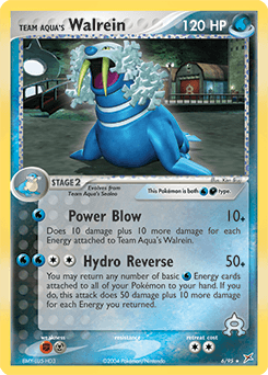 Team Aqua's Walrein Team Magma vs Team Aqua card
