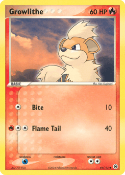 Growlithe FireRed & LeafGreen card