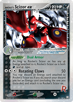 Rocket's Scizor ex Team Rocket Returns card