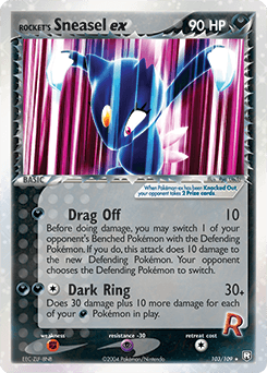 Rocket's Sneasel ex Team Rocket Returns card