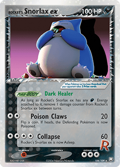 Rocket's Snorlax ex Team Rocket Returns card