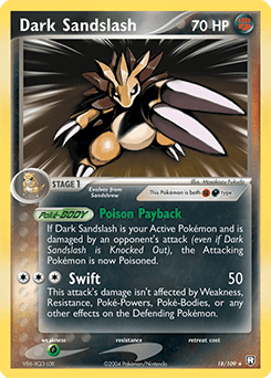 Dark Sandslash Team Rocket Returns card