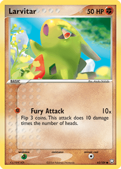 Larvitar Team Rocket Returns card