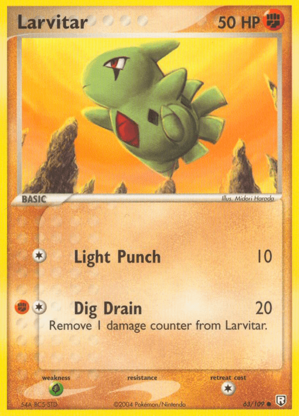Larvitar Team Rocket Returns card