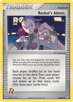 Rocket's Admin. Team Rocket Returns card