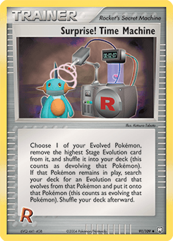 Surprise! Time Machine Team Rocket Returns card