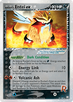 Rocket's Entei ex Team Rocket Returns card