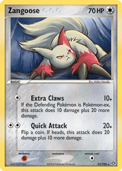 Zangoose Emerald card