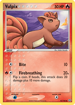 Vulpix Emerald card