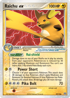 Raichu ex Emerald card