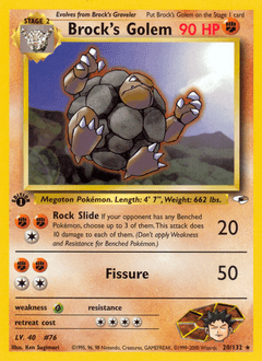 Brock's Golem Gym Heroes card