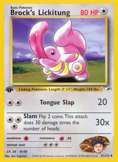 Brock's Lickitung Gym Heroes card