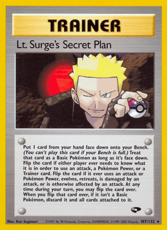 Lt. Surge's Secret Plan Gym Challenge card