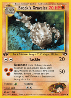 Brock's Graveler Gym Challenge card