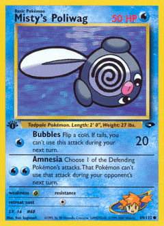 Misty's Poliwag Gym Challenge card