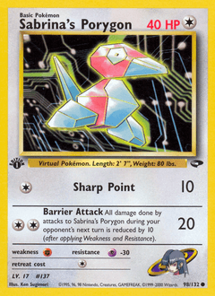 Sabrina's Porygon Gym Challenge card