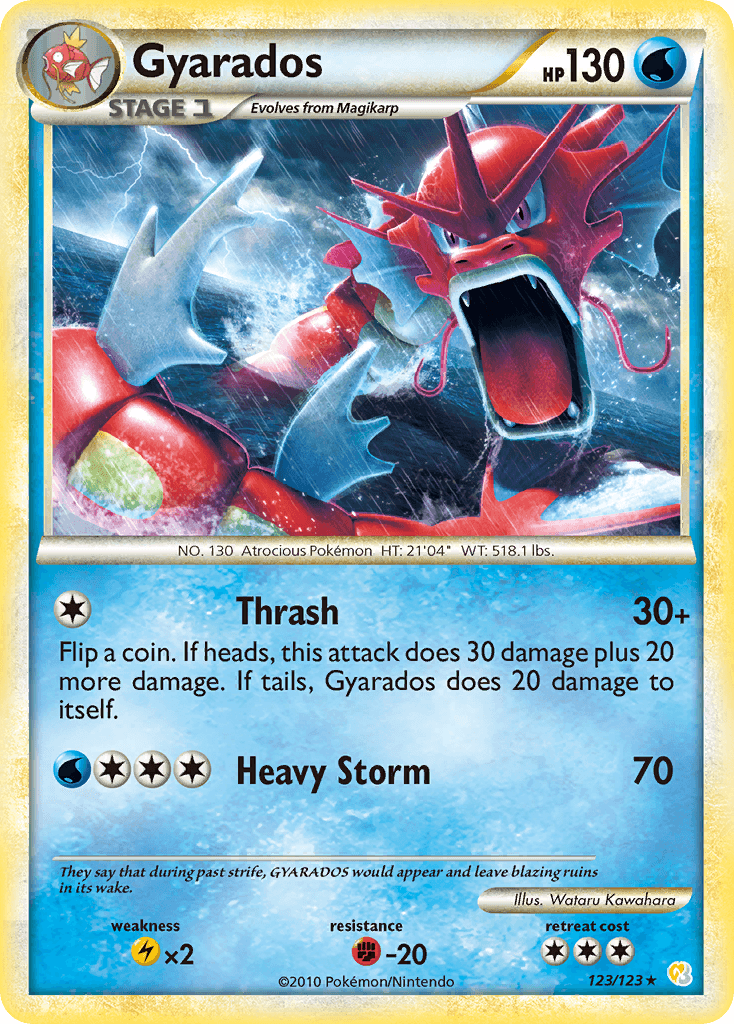 Gyarados HeartGold & SoulSilver card