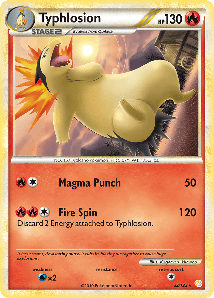 Typhlosion HeartGold & SoulSilver card