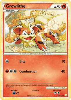 Growlithe HeartGold & SoulSilver card