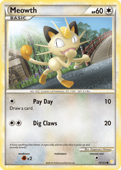 Meowth HeartGold & SoulSilver card