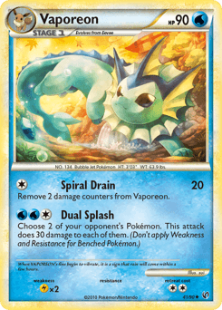 Vaporeon HS—Undaunted card